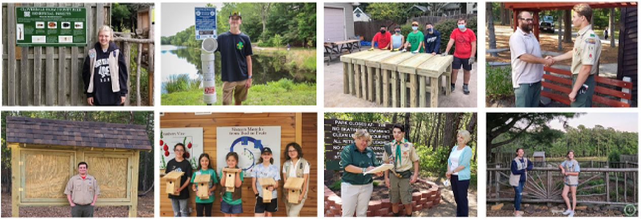 collage of scout photos